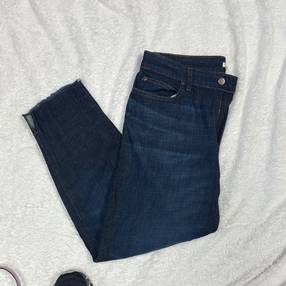 Eileen Fisher Blue Cropped Ankle Jeans - Picture 1 of 8
